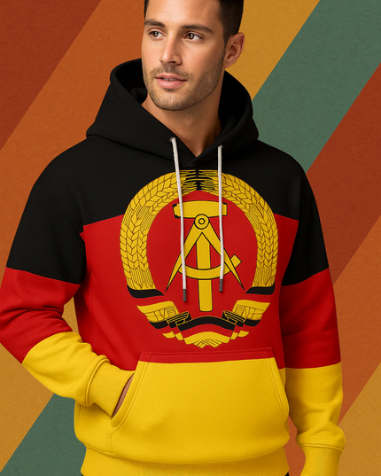 DDR Hoodie mit Flagge