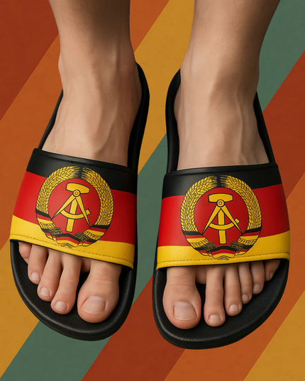 DDR Badeschlappen mit Wappen