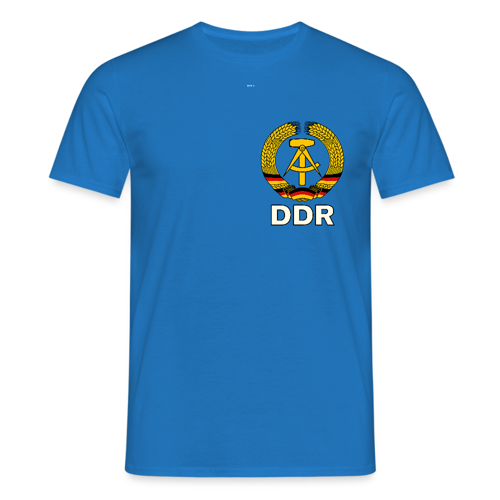 DDR Shirt mit Flagge | Ostdeutsche Identität auf der Brust (Unisex) - royal blue