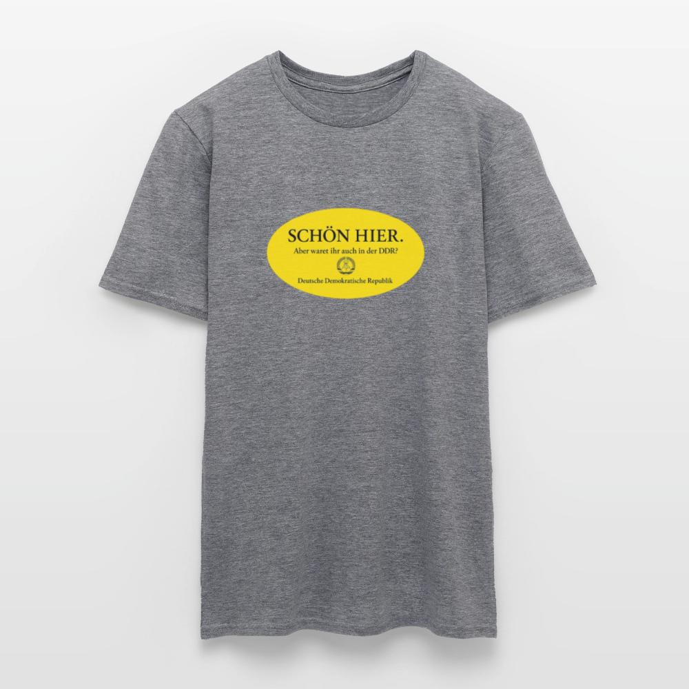 Der Schön hier – Kult-Sticker auf T-Shirt - graphite heather