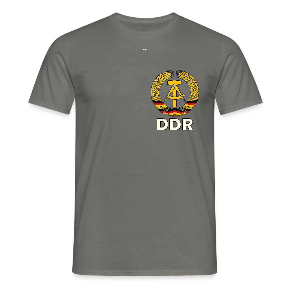 DDR Shirt mit Flagge | Ostdeutsche Identität auf der Brust (Unisex) - graphite grey