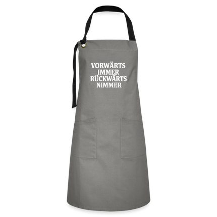Kontrastschürze - Grau/Schwarz