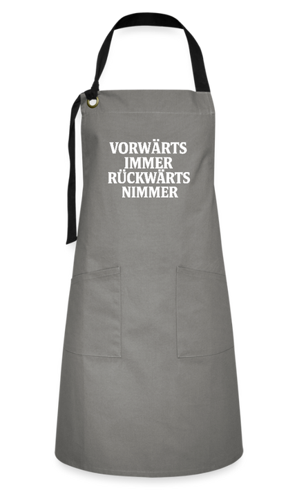 Kontrastschürze - Grau/Schwarz