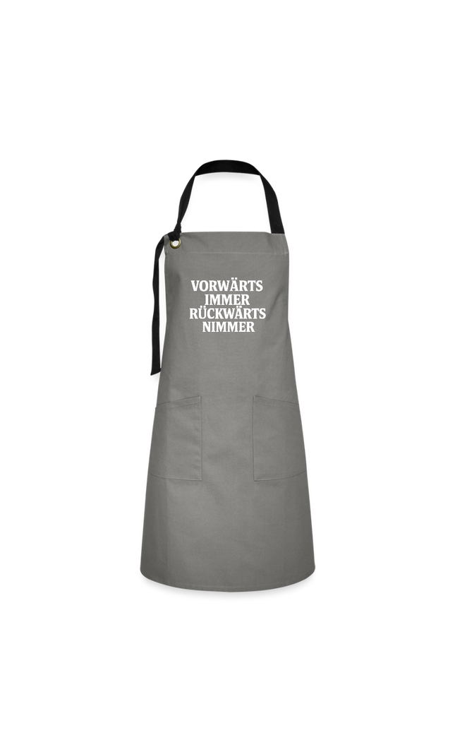 Kontrastschürze - Grau/Schwarz