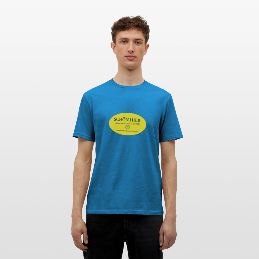 Der Schön hier – Kult-Sticker auf T-Shirt - royal blue