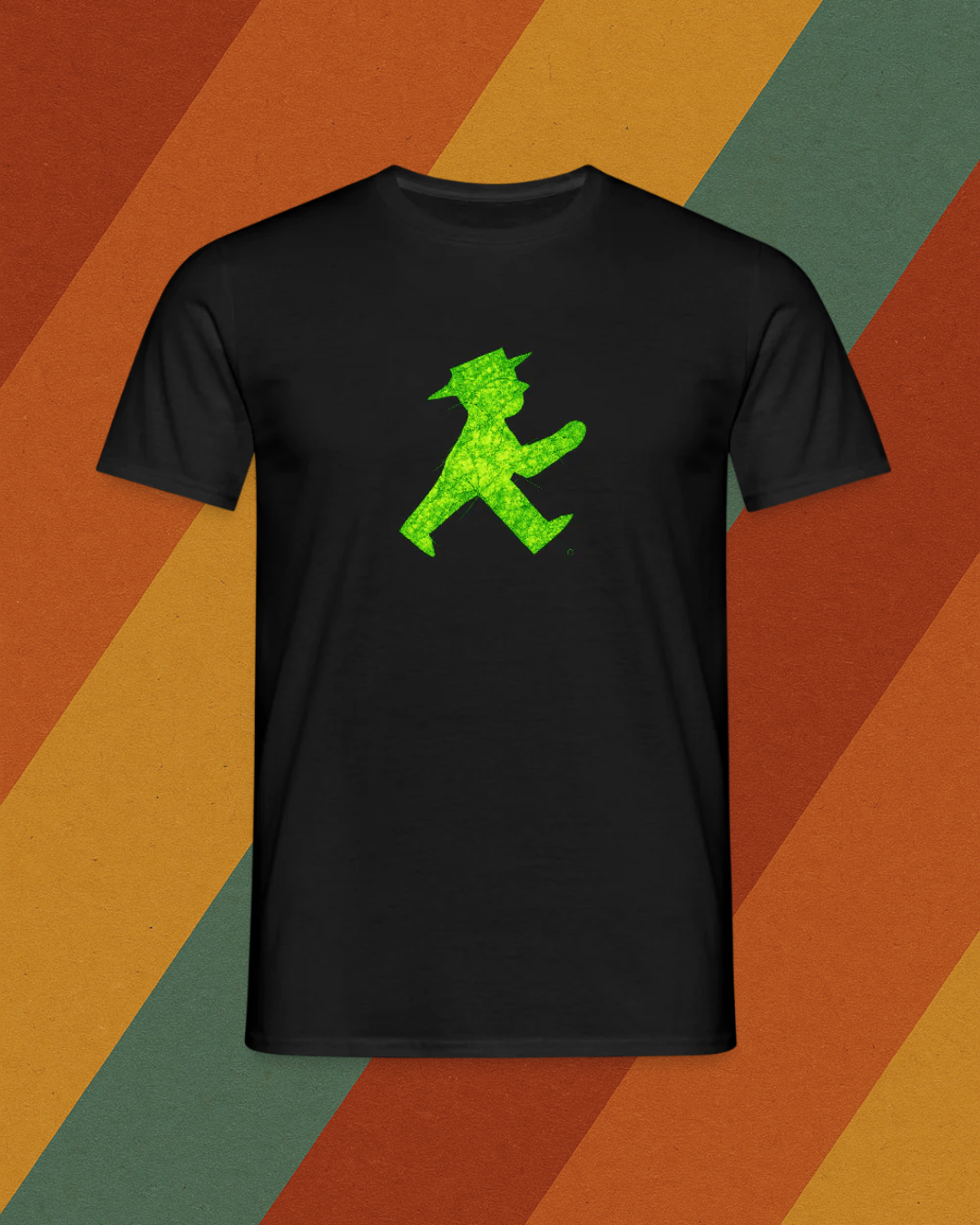 Grünes Ampelmännchen T-Shirt Herren – DDR Kultsymbol mit Retro-Signalwirkung