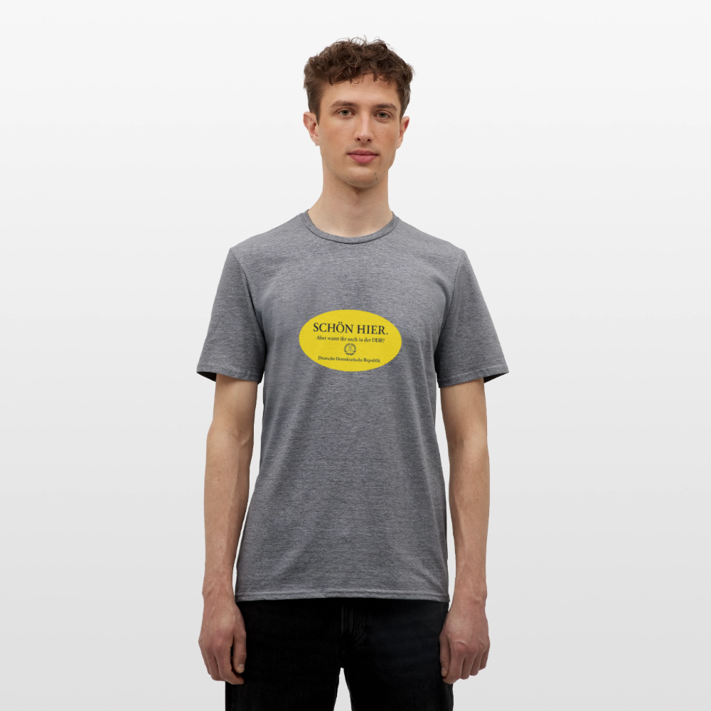 Der Schön hier – Kult-Sticker auf T-Shirt - graphite heather
