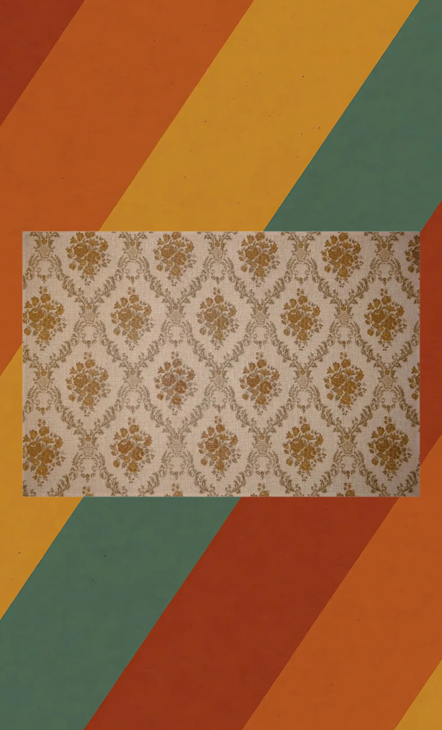 Teppich mit DDR Tapetenmuster rutschfest