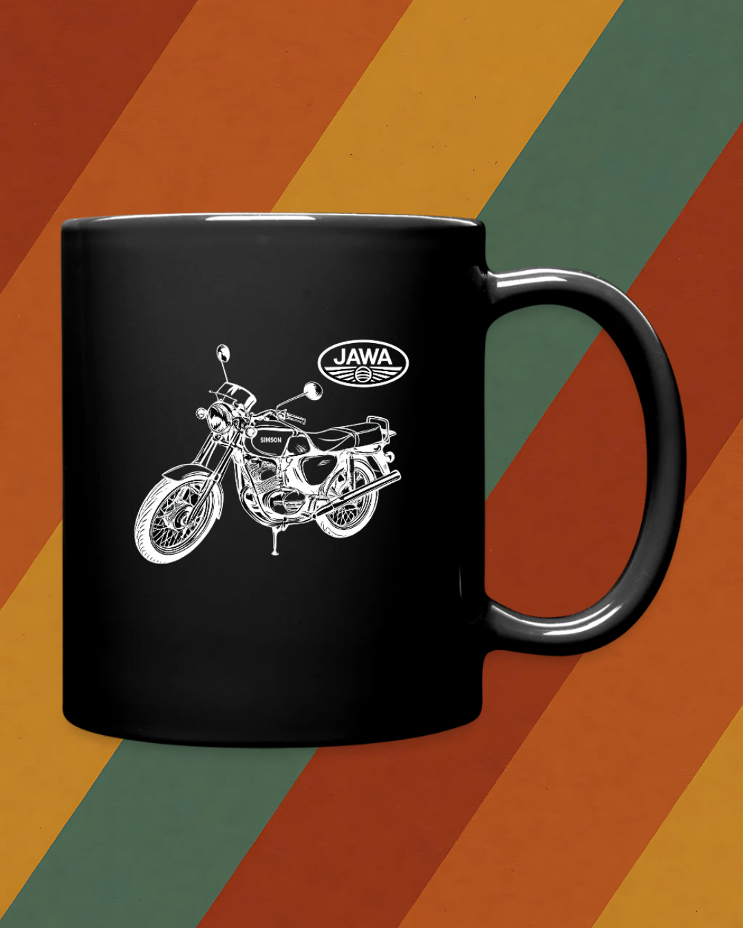 Simson & JAWA Tasse – Zwei Legenden der Zweitaktära auf Keramik