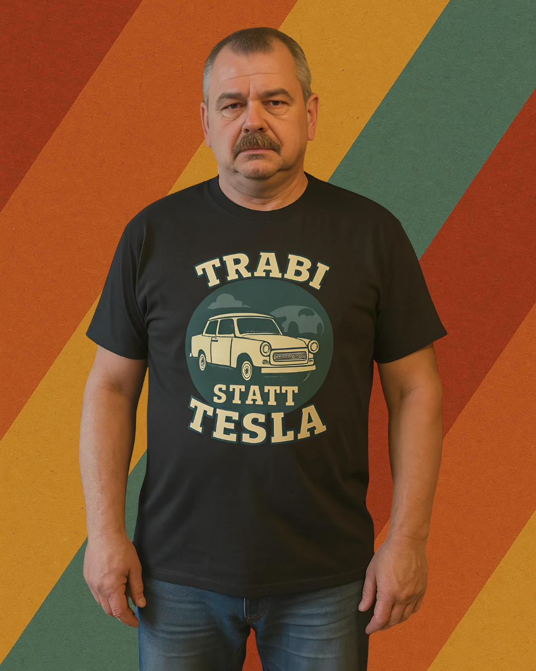 TRABI STATT TESLA T-Shirt DDR Kult
