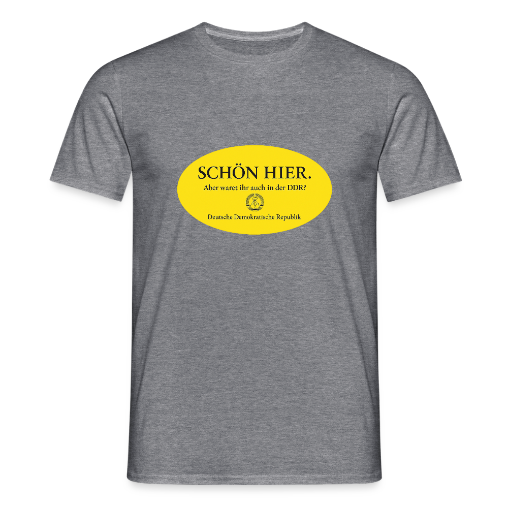 Der Schön hier – Kult-Sticker auf T-Shirt - graphite heather