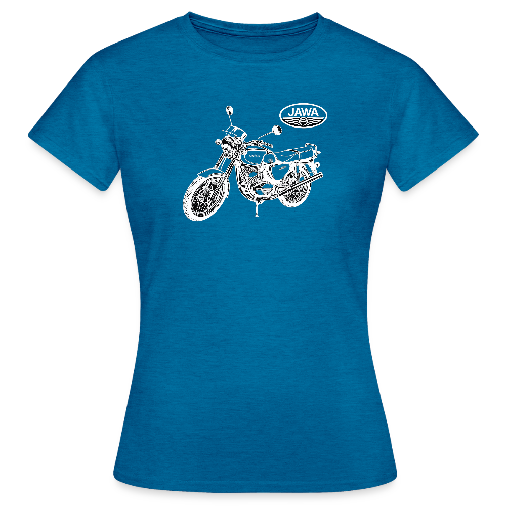 Frauen T-Shirt - Antikblaues Saphir meliert