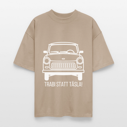 Trabi statt Täsla – T-Shirt mit DDR-Motiv - stone
