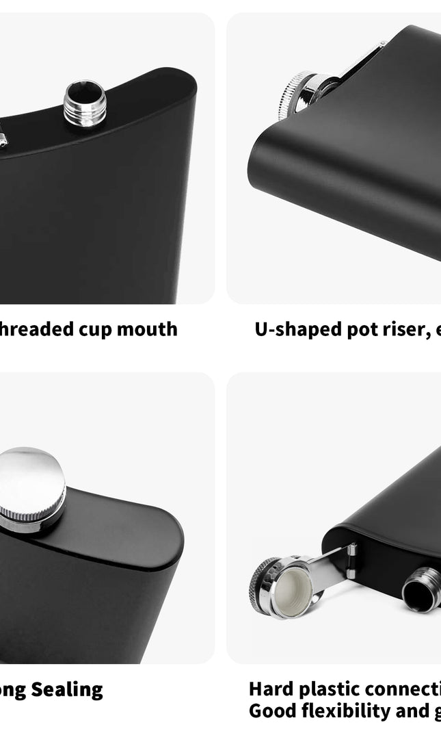 ASV Edelstahl Flachmann-Set 200 ml Geschenkbox