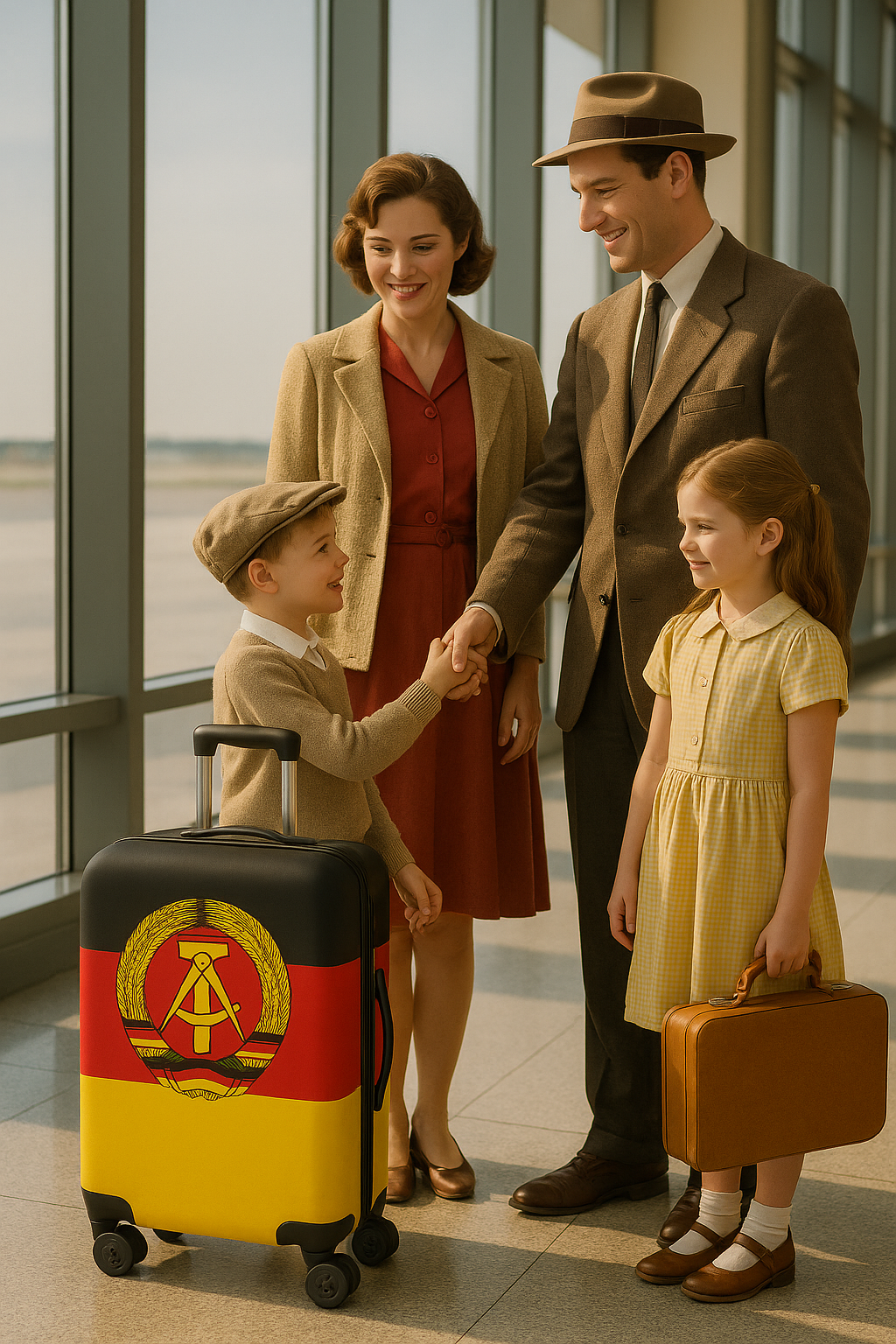 DDR Kofferhülle mit Fahne und Kult Streifen