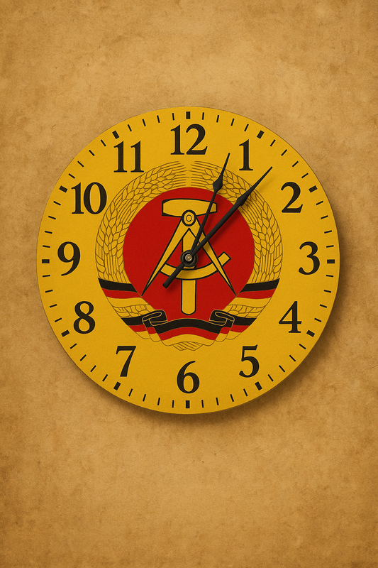 DDR Wanduhr mit Wappen in 3 Größen