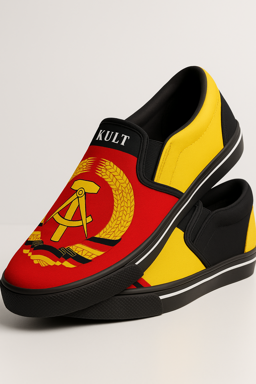 DDR Slip-On Schuhe mit Wappen