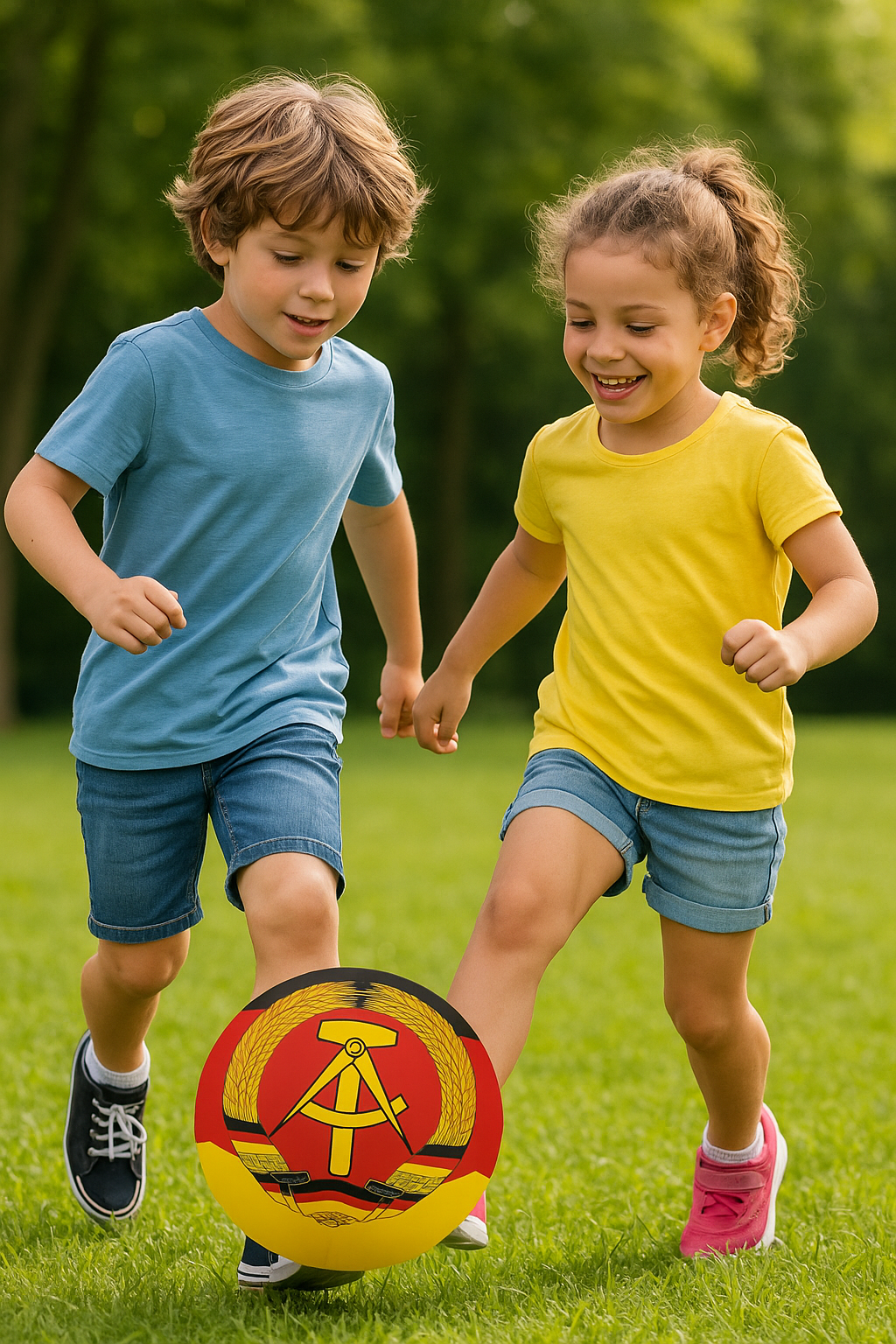 DDR Fußball mit Wappen Indoor & Outdoor