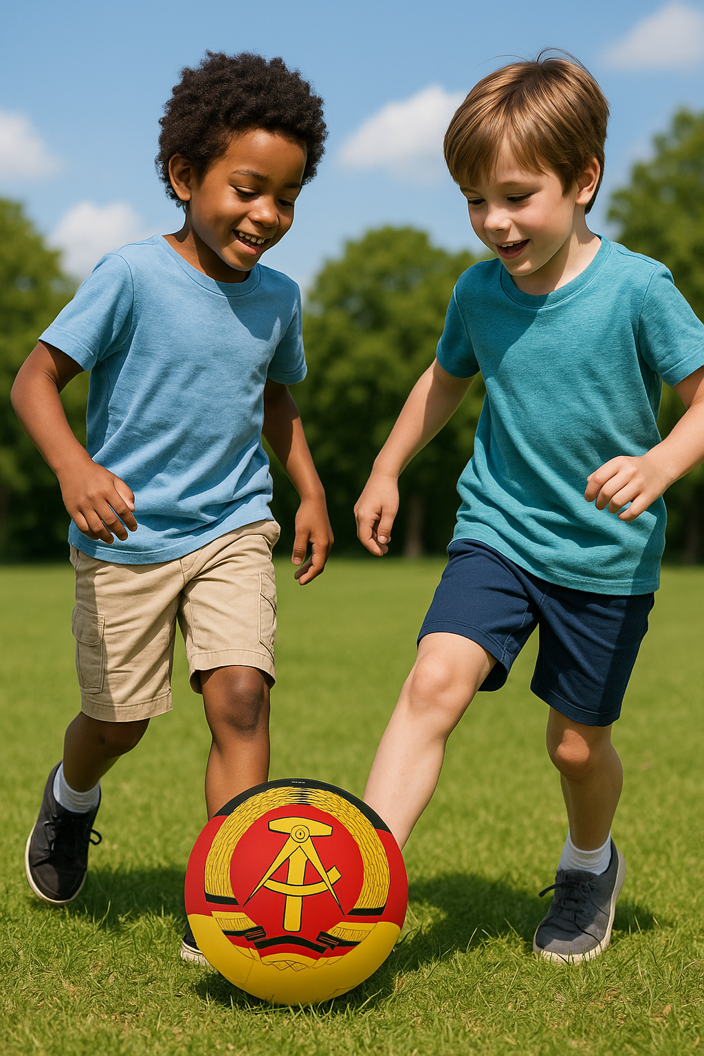DDR Fußball mit Wappen Indoor & Outdoor