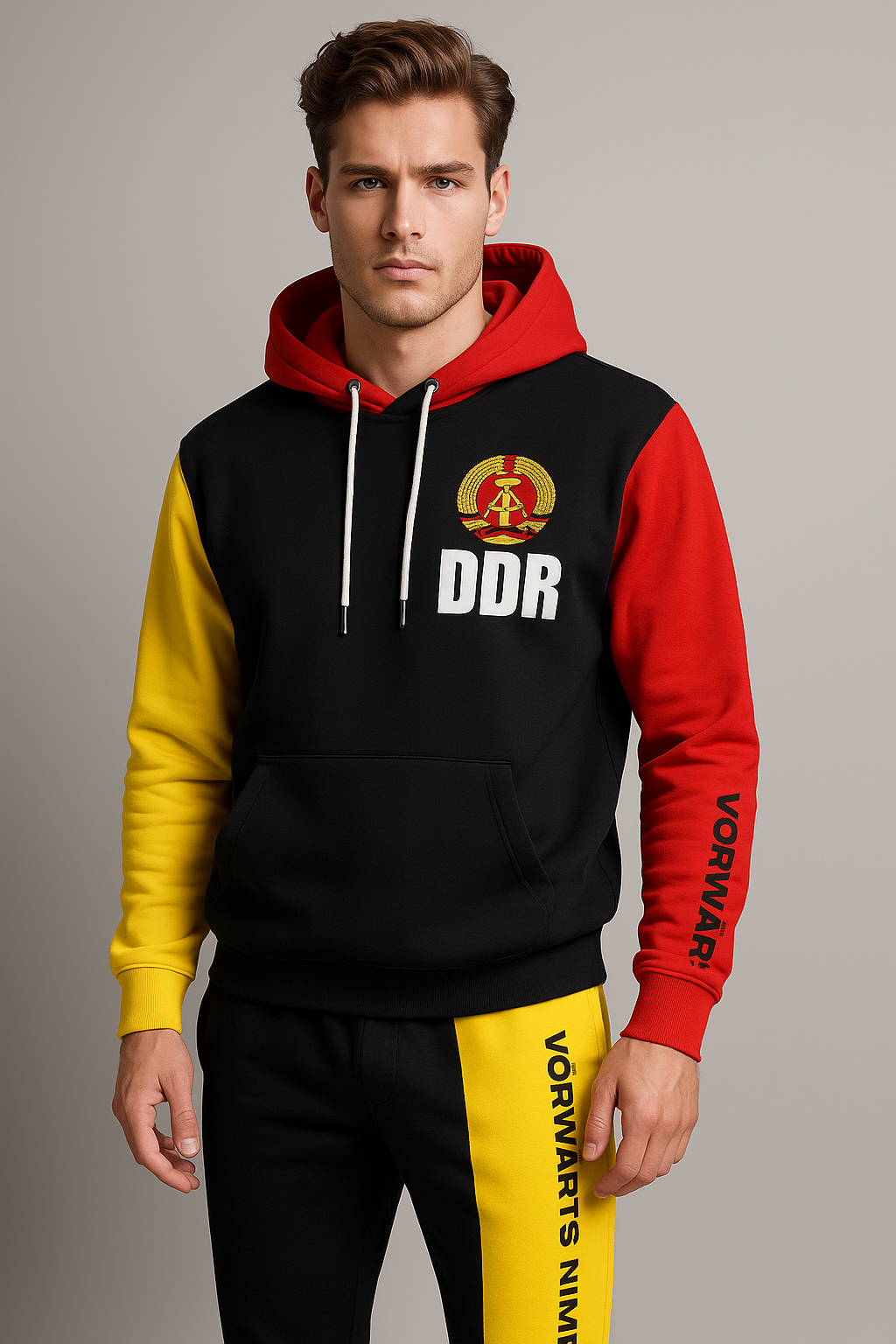 DDR Trainingsanzug mit Wappen & Spruch All Over