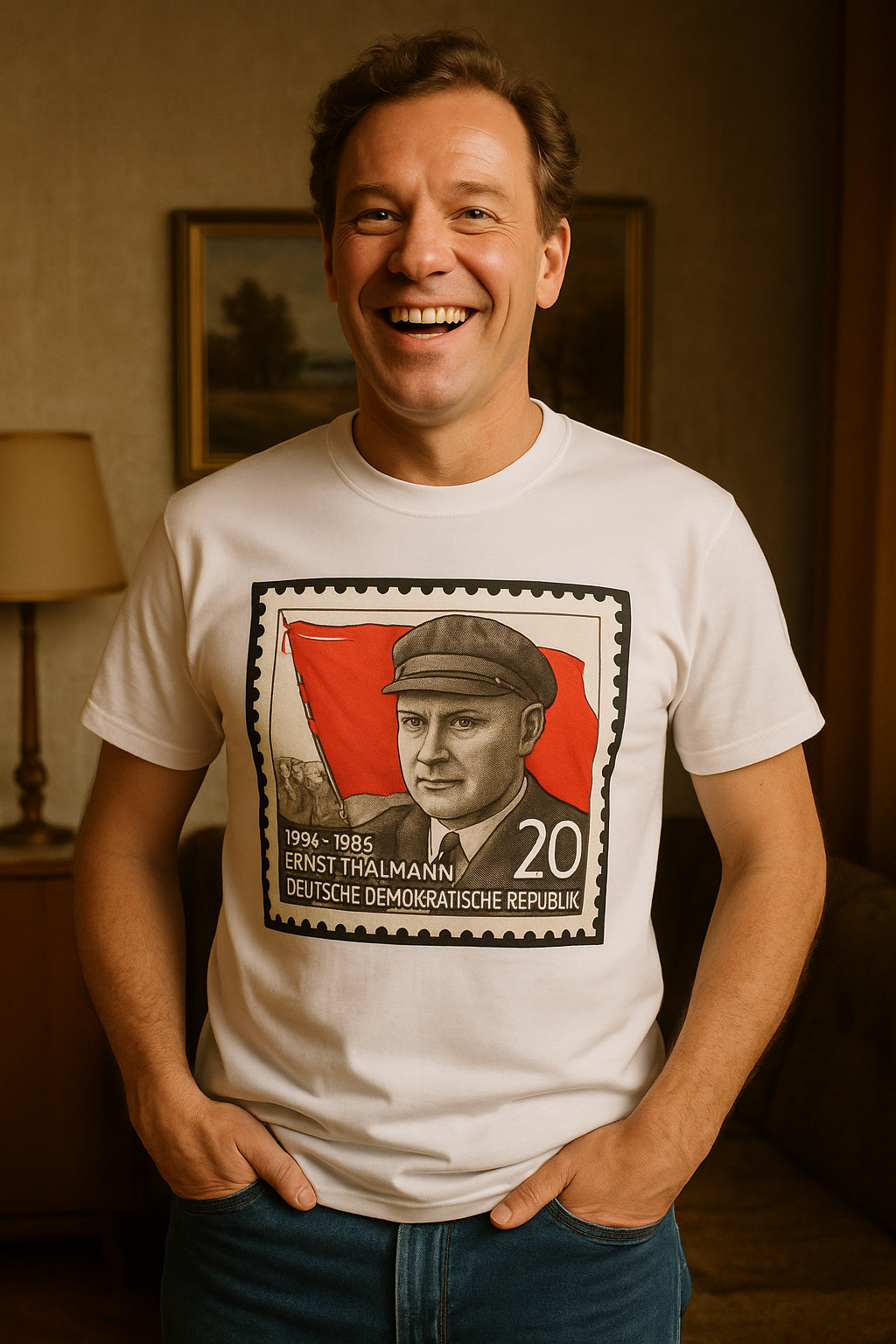 🟥 Ernst Thälmann Briefmarke – DDR Klassiker zum Anziehen