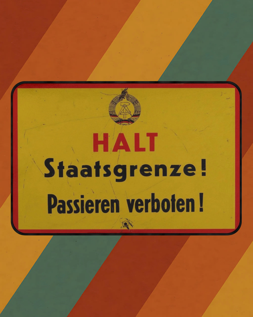 Fußmatte HALT Staatsgrenze