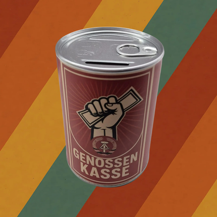 Genossenkasse Spardose im DDR Design aus Metall