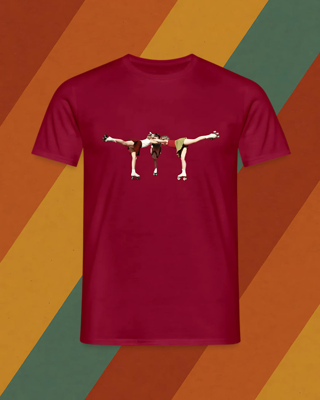 DDR T-Shirt – Rollschuh-Mädchen im Gleichklang