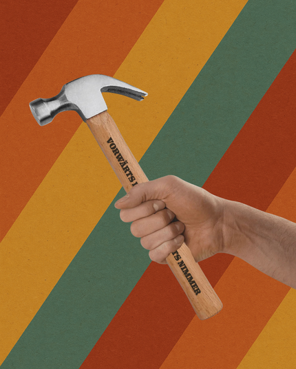 DDR Hammer Vorwärts Immer Gravur