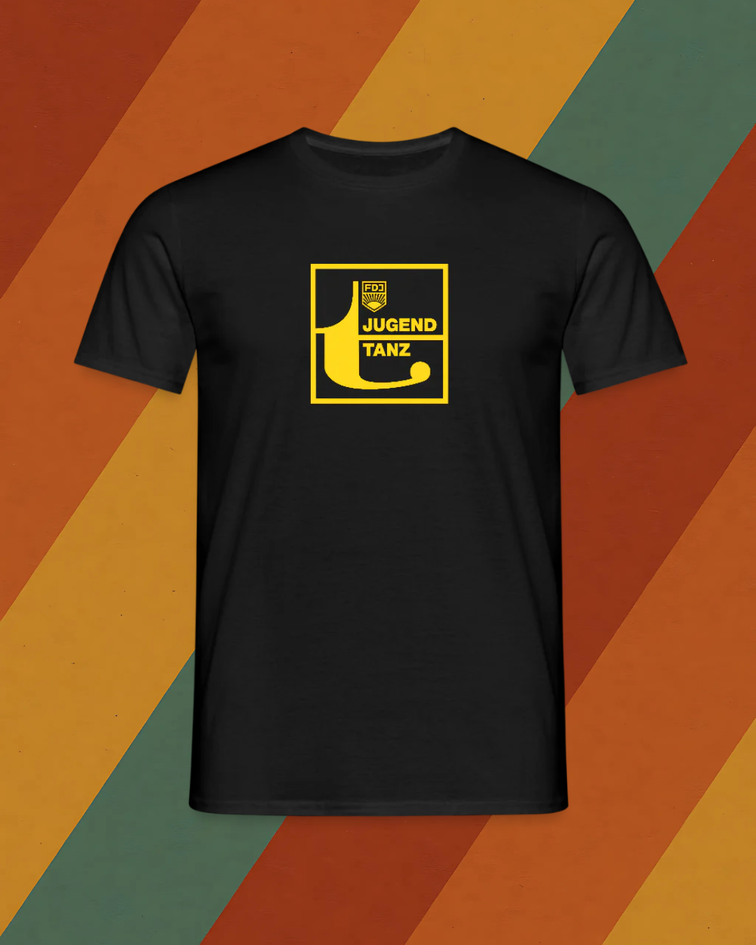 FDJ Jugendtanz Herren T-Shirt – Offizielles Kultdesign aus der Jugendbewegung der DDR