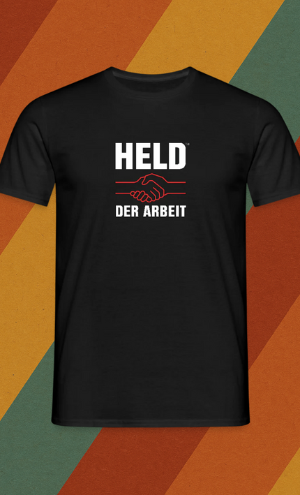 DDR Auszeichnung Held der Arbeit Schriftzug auf T-Shirt