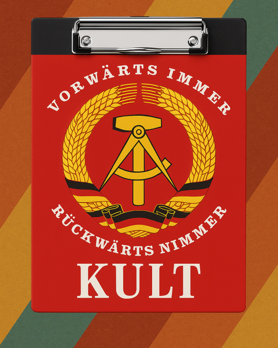 DDR Schreibbrett Holz A5 Kult Design