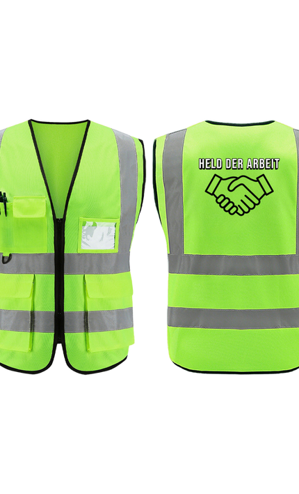 DDR KULT | Warnweste Brigadier (Multi-Taschen Sicherheitsweste)