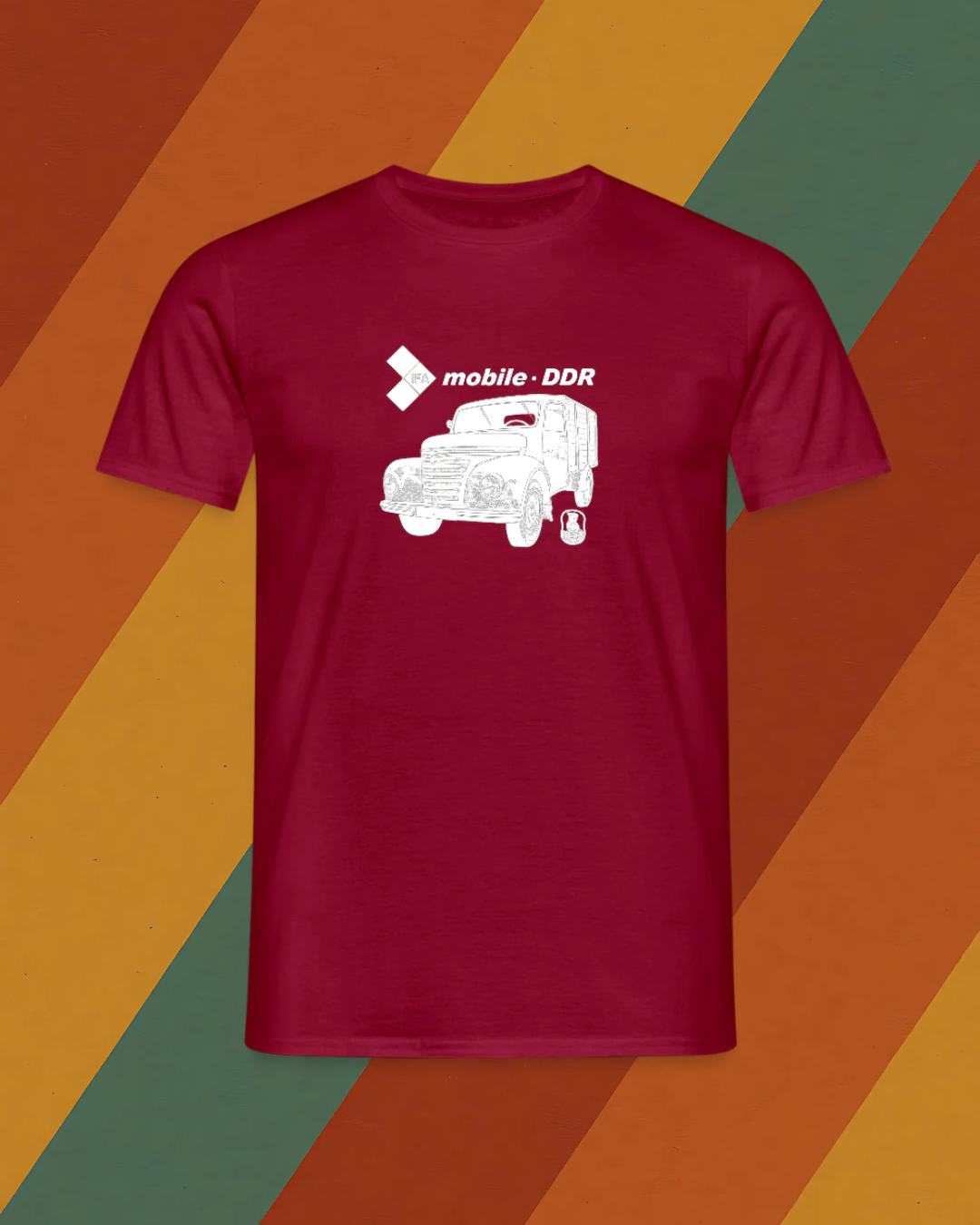 IFA Mobile DDR Herren T-Shirt mit Oldtimer-LKW Motiv aus der DDR