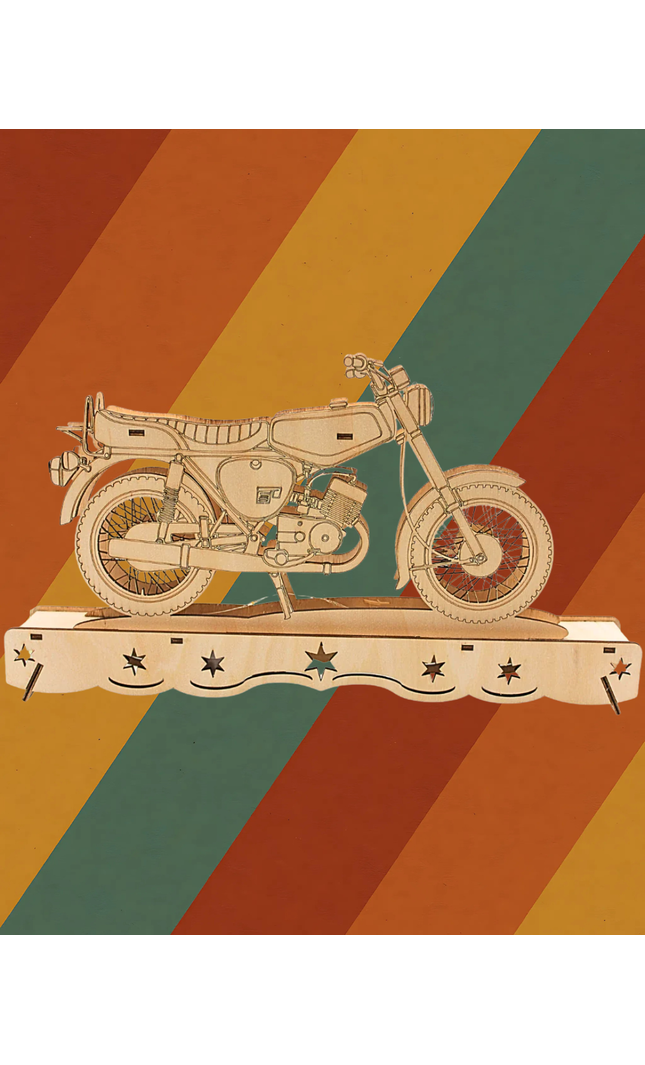 Ostalgie Schwibbogen Ostmoped