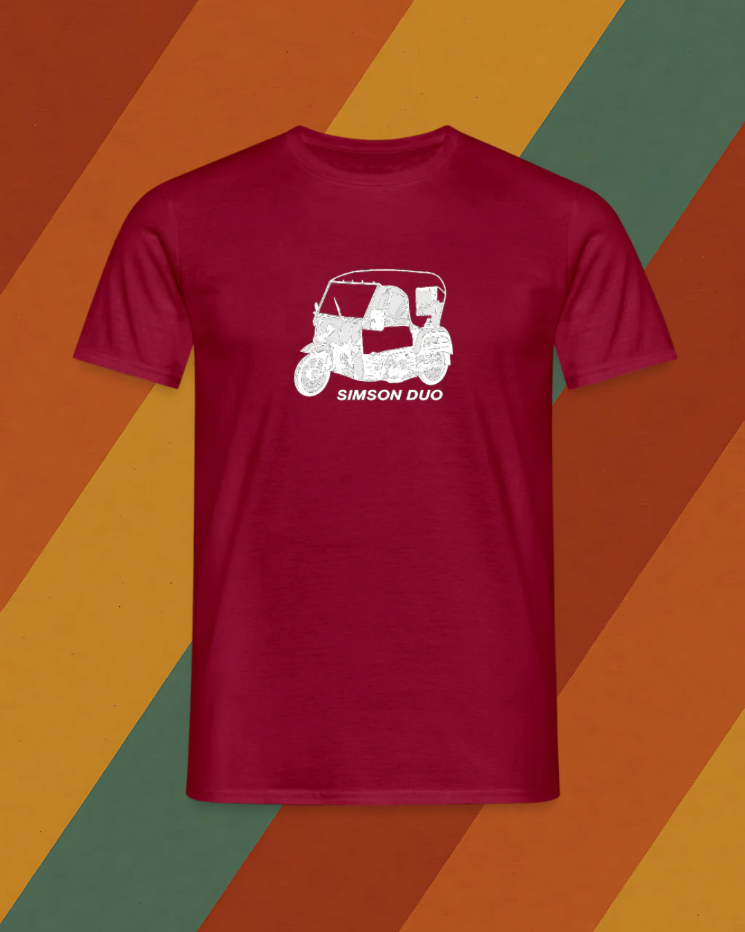 Simson DUO Herren T-Shirt mit Kultfahrzeug-Motiv aus der DDR