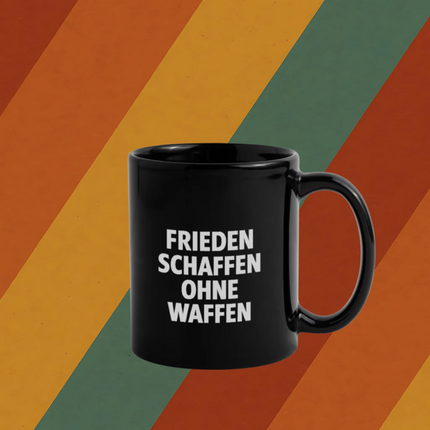 Kaffeebecher Frieden schaffen