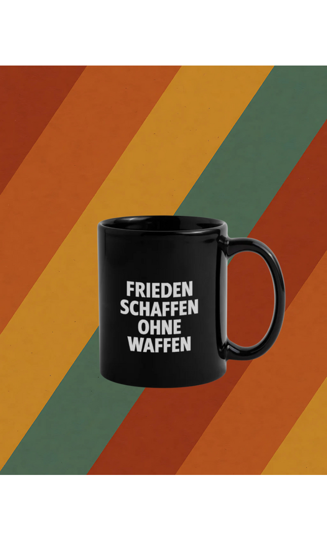 Kaffeebecher Frieden schaffen