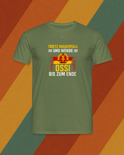 DDR Statement Shirt Ossi bis zum Ende Druck