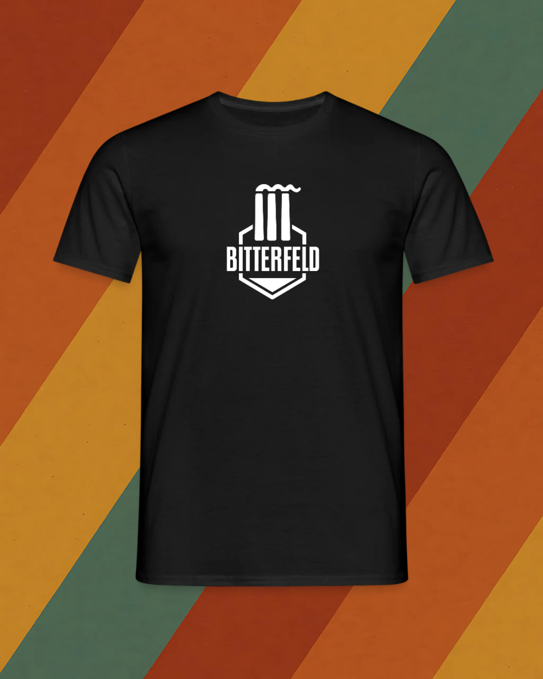 Bitterfeld Herren T-Shirt mit Industrie-Design im Retro DDR Stil