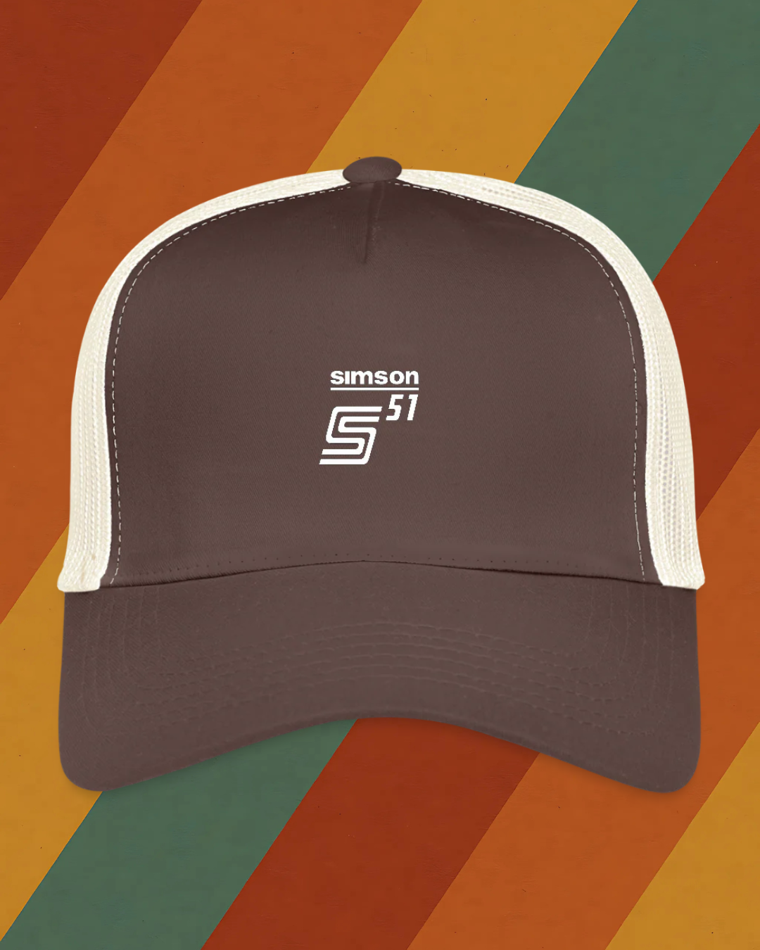 Simson S51 Trucker Cap im DDR Moped Retro Design mit Meshrückseite