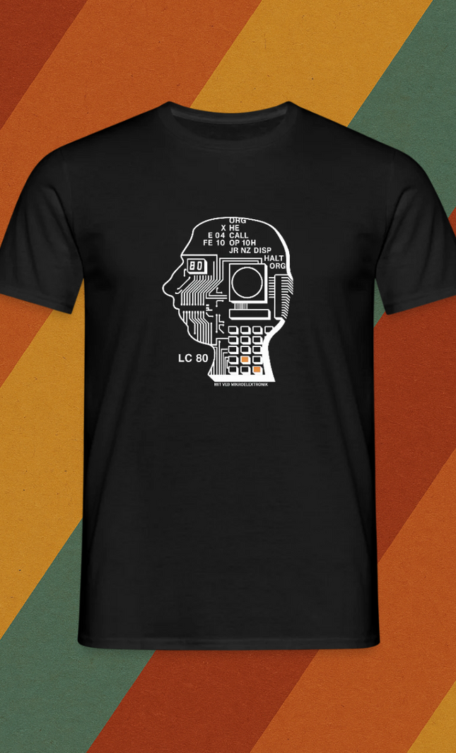 LC80 Herren T-Shirt – DDR Mikroelektronik trifft Retro Future Design