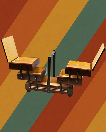 Omas Nähkästchen - Echt Eiche, 7 Fächer & für die Ewigkeit