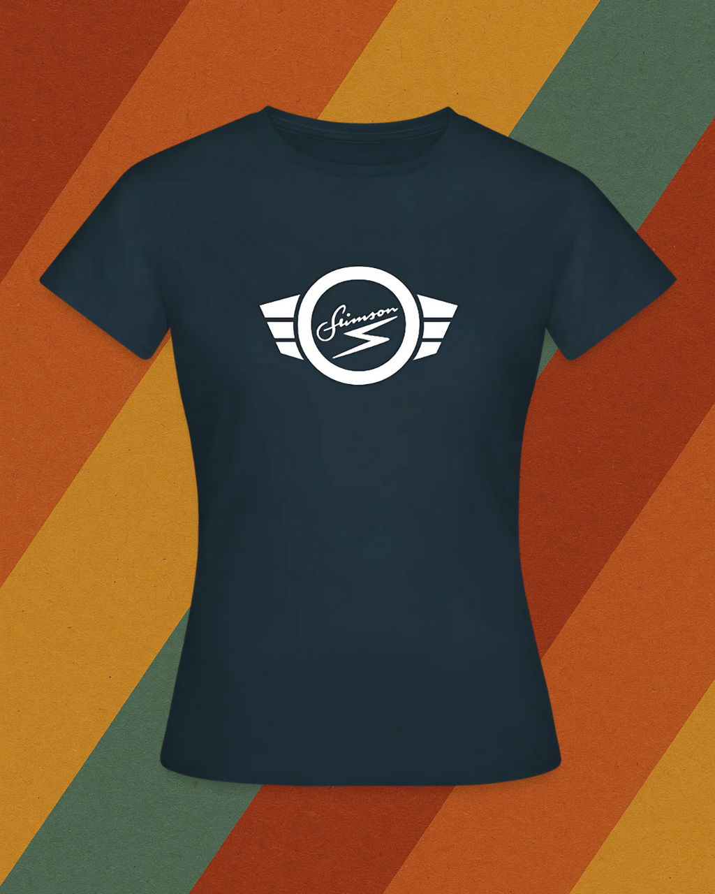 Simson Damen T-Shirt mit klassischem DDR Flügellogo