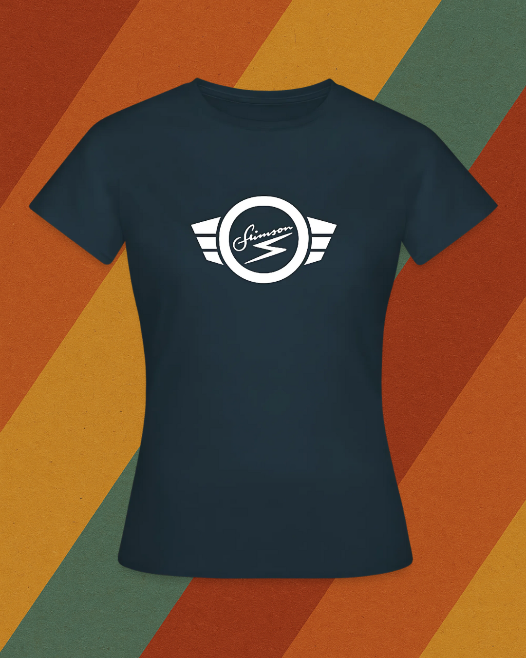 Simson Damen T-Shirt mit klassischem DDR Flügellogo