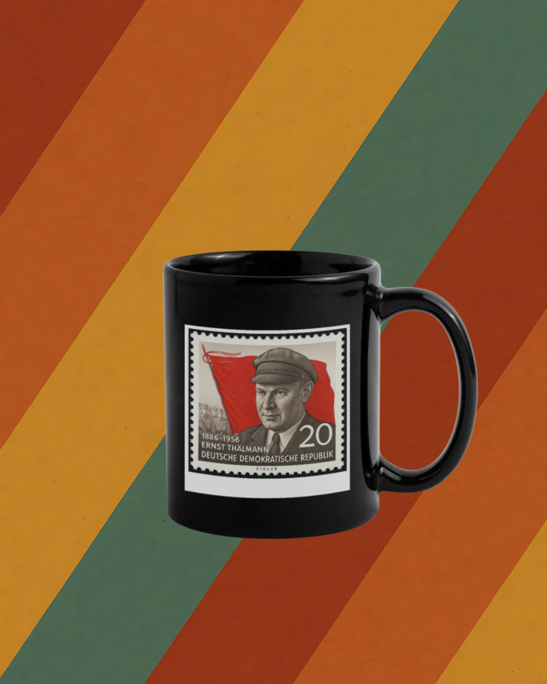 Ernst Thälmann Briefmarken-Tasse – DDR Kultklassiker
