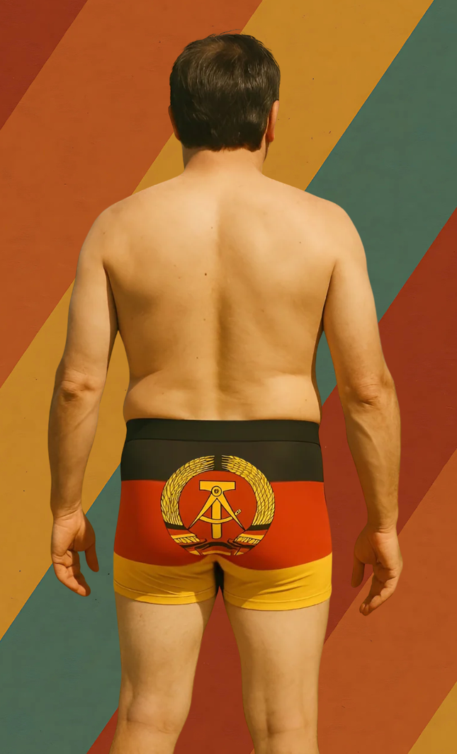 DDR Boxershorts – Mit nostalgischem Flaggen-Motiv