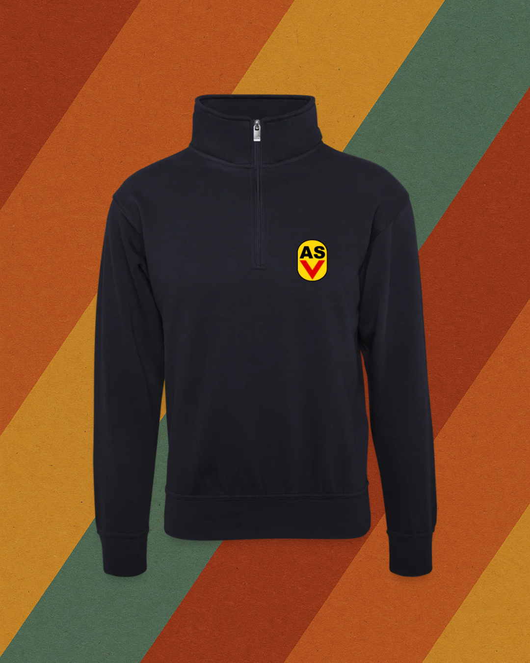 Unisex Pullover mit Zip-Kragen