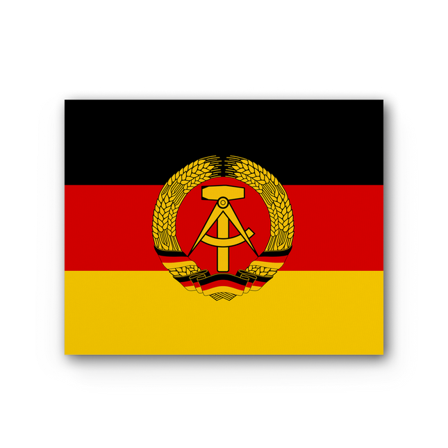 🏢 DDR Flagge auf Leinwand – Premium Wandkunst mit Geschichte