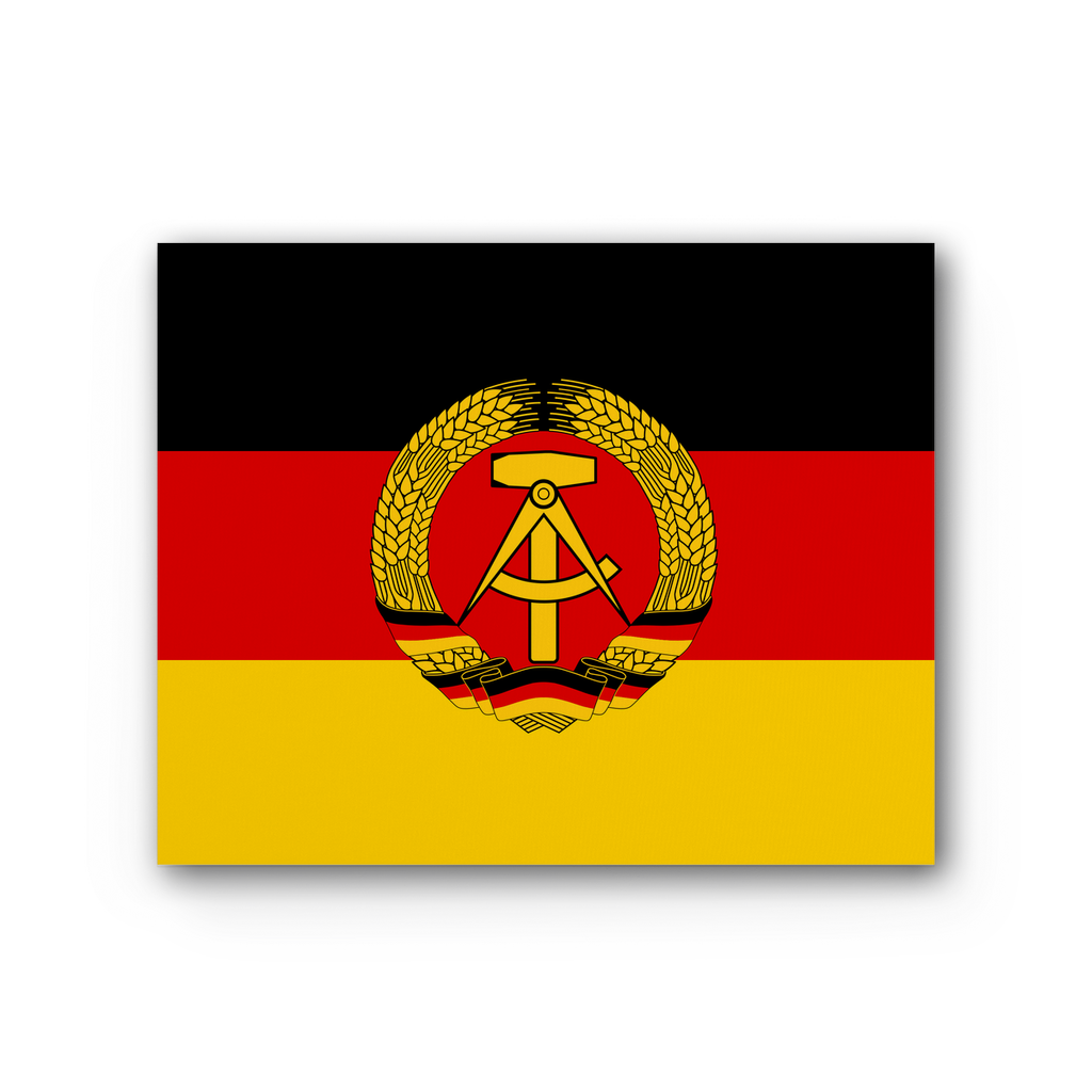 🏢 DDR Flagge auf Leinwand – Premium Wandkunst mit Geschichte